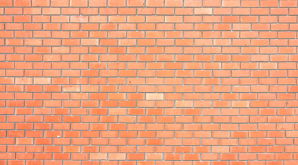 Red brick wall Background of old vintage brick wall