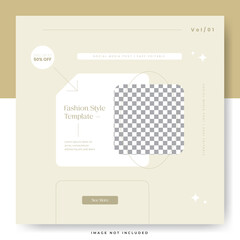 Naklejka premium Minimalism layout fashion sale social media template