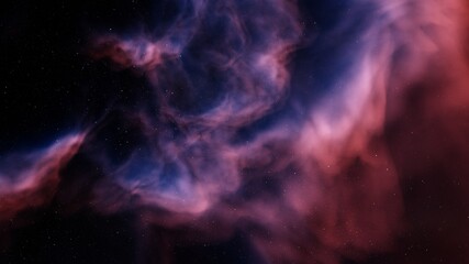 Deep outer space with stars and nebula 3d illustration