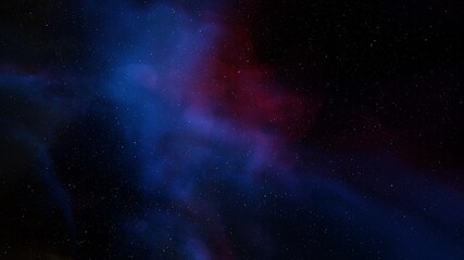 Obraz premium Deep outer space with stars and nebula 3d illustration