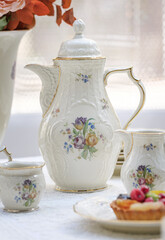 Vintage antique European tableware and cutlery