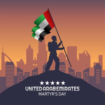 UAE Martyr's Day Vector Illustration. Suitable for greeting card poster and banner.