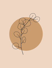 Boho abstract background. Abstract background  in a minimalist style. Minimalist Poster