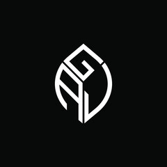 GAJ letter logo creative design. GAJ unique design  © MdAminul