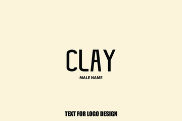 Bold Typography Text Sign of Baby Boy Name 