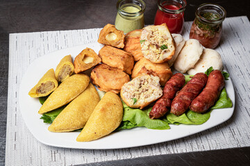 fried empanadas sausages stuffed potatoes