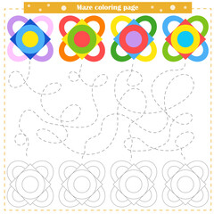  Logic game for children. Go through the 