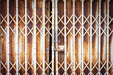 Rusted Metal Folding Door