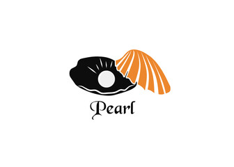 Beauty Luxury Elegant Pearl Jewelry Seashell Oyster Scallop Shell Oyster Cockle Clam Mussel logo design