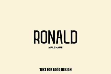 Fototapeta premium Bold Typography Text Sign of Baby Boy Name 