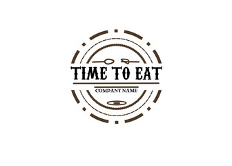 Vector vintage time to eat