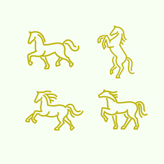 simple Outline horse logo