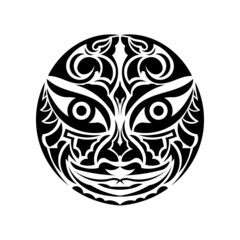 Tribal african mask vector icon.Black vector icon isolated on white background tribal african mask.