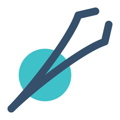 tweezers for beauty icon using filled line style