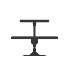 Stand cake in flat icon style. Empty tray for fruit and desserts. Vector illustration.