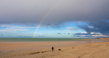 rainbow on the beach © Marcin