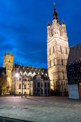 Obraz premium Belfry of Ghent and the sheepfold