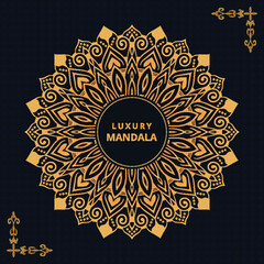Gold floral mandala seamless pattern background decoration 