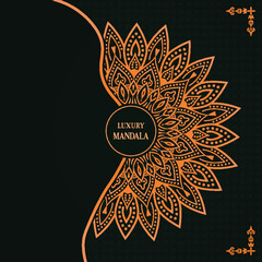 Creative luxury mandala background ornamental with golden arabesque pattern islamic mandala vector