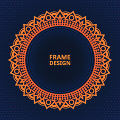 Floral luxury mandala frame background design  