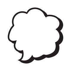 empty comic speech bubbles,  Hand drawn retro cartoon. Pop art style.