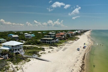 Fototapeta na wymiar St. George Island, Florida - Aerial Views of the Beaches in 4K