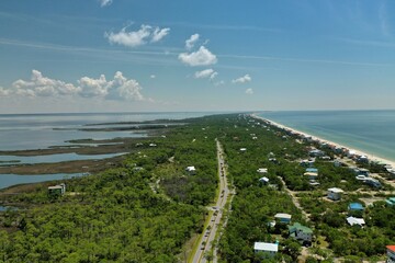 St. George Island, Florida - Aerial Views of the Beaches in 4K