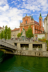 Fototapeta na wymiar beautiful view of Ljubljana city in Slovenia
