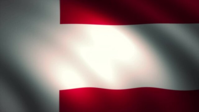 Flag of Denmark Waving in the Wind (Zoom Out)