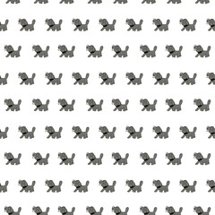 gray dog pattern