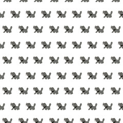 gray dog pattern