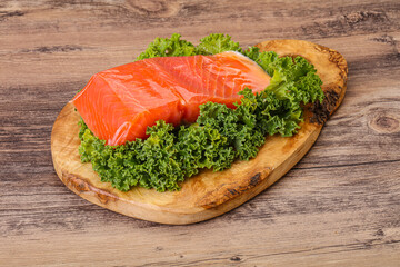 Salmon fillet slice for cooking