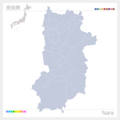 奈良県の地図・Nara