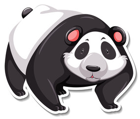 Panda bear cartoon character sticker