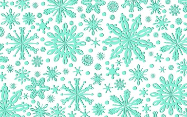Background from New Year's snowflakes.