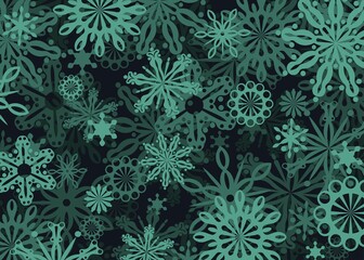 Dark background from New Year's snowflakes.