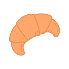 Croissant icon, vector illustration doodle style. Croissant sketch icon for infographic, website or app.