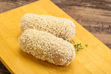 Raw chicken cutlet for roast