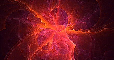 Fototapeta premium 3D rendering abstract multicolor fractal light background