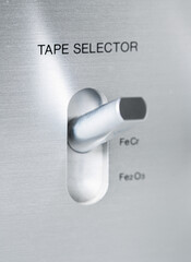 tape recorder, buttons close-up