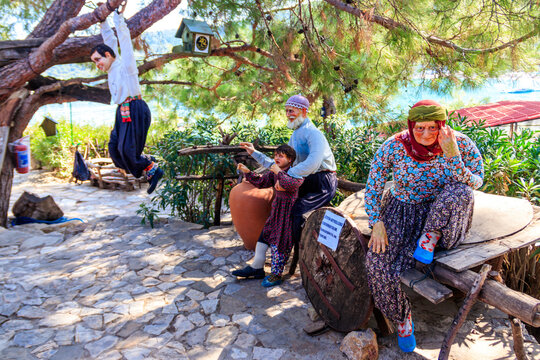 Ethnographic Yoruk park - an open-air museum telling about the life of Turkish nomads in Kemer, Antalya province in Turkey