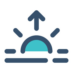 sunrise for weather icon lineal