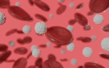 3d rendered medically accurate illustration of 
too many white blood cells due to leukemia