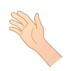 simple open human hand