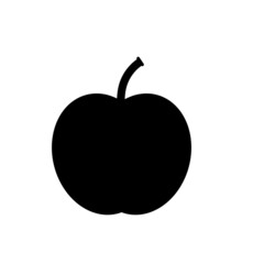 Apple silhouette vector. Apple icon or clipart.