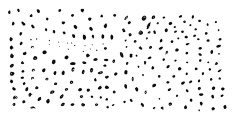 A set of many hand-drawn dots. Doodles, small pattern, round, sloppy elements. Vector illustration isolated on white background, eps 10.