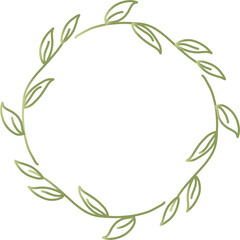 Leaves Circular Frame