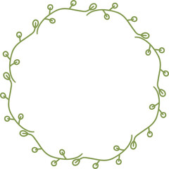 Leaves Circular Frame