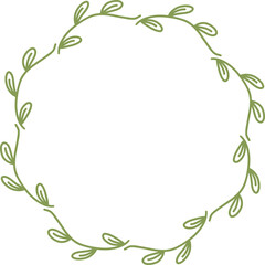 Leaves Circular Frame