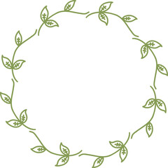 Leaves Circular Frame